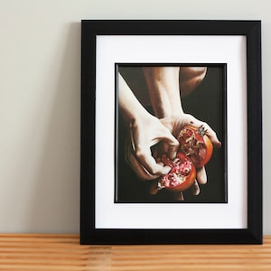 Pomegranate - Female Hands - Sensual Body Art - Dramatic Art - Neoclassical - Art Print  - Moody - Bedroom Art