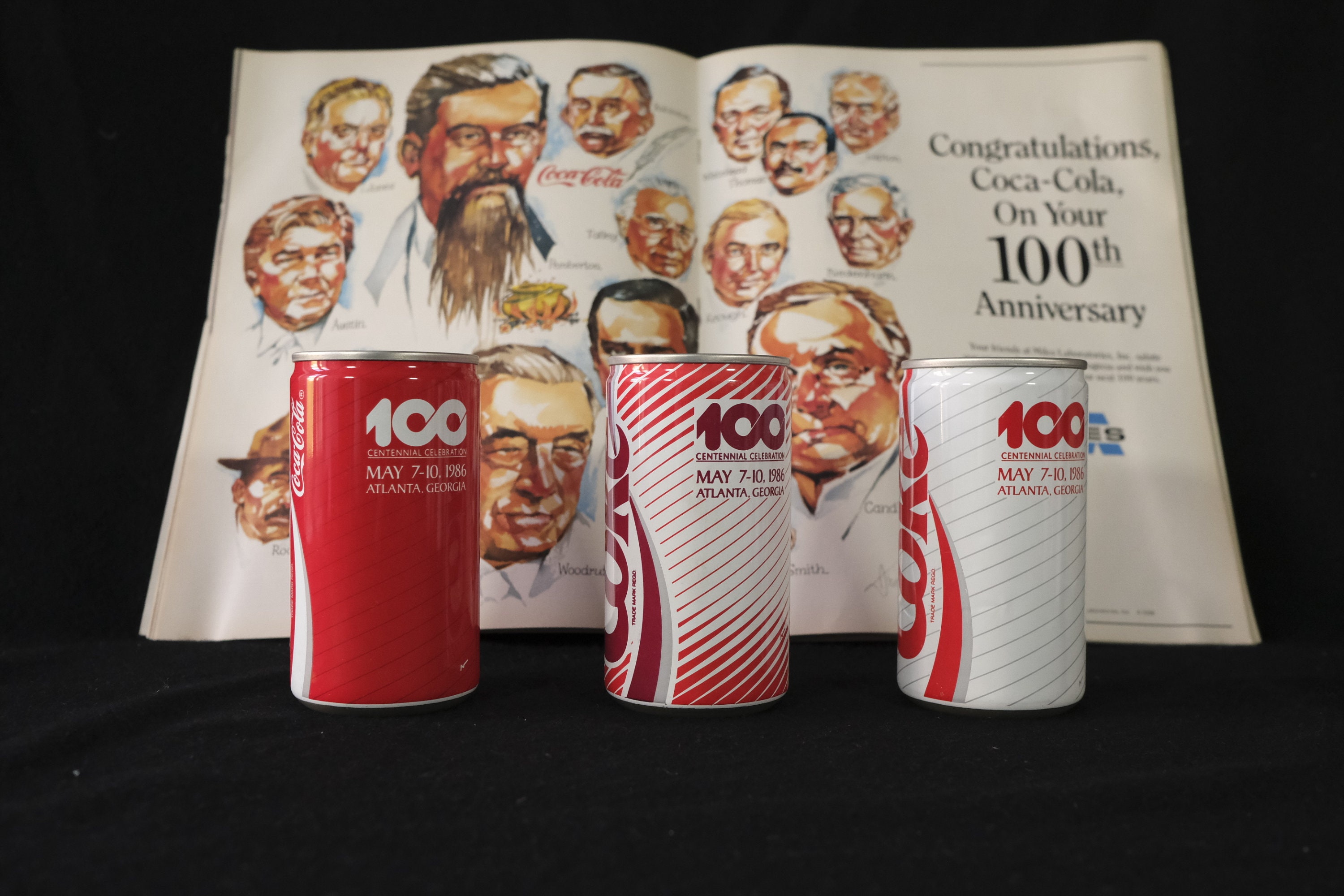 Set of 3 Unopened Empty Coca Cola Cans / 1986 Atlanta Etsy