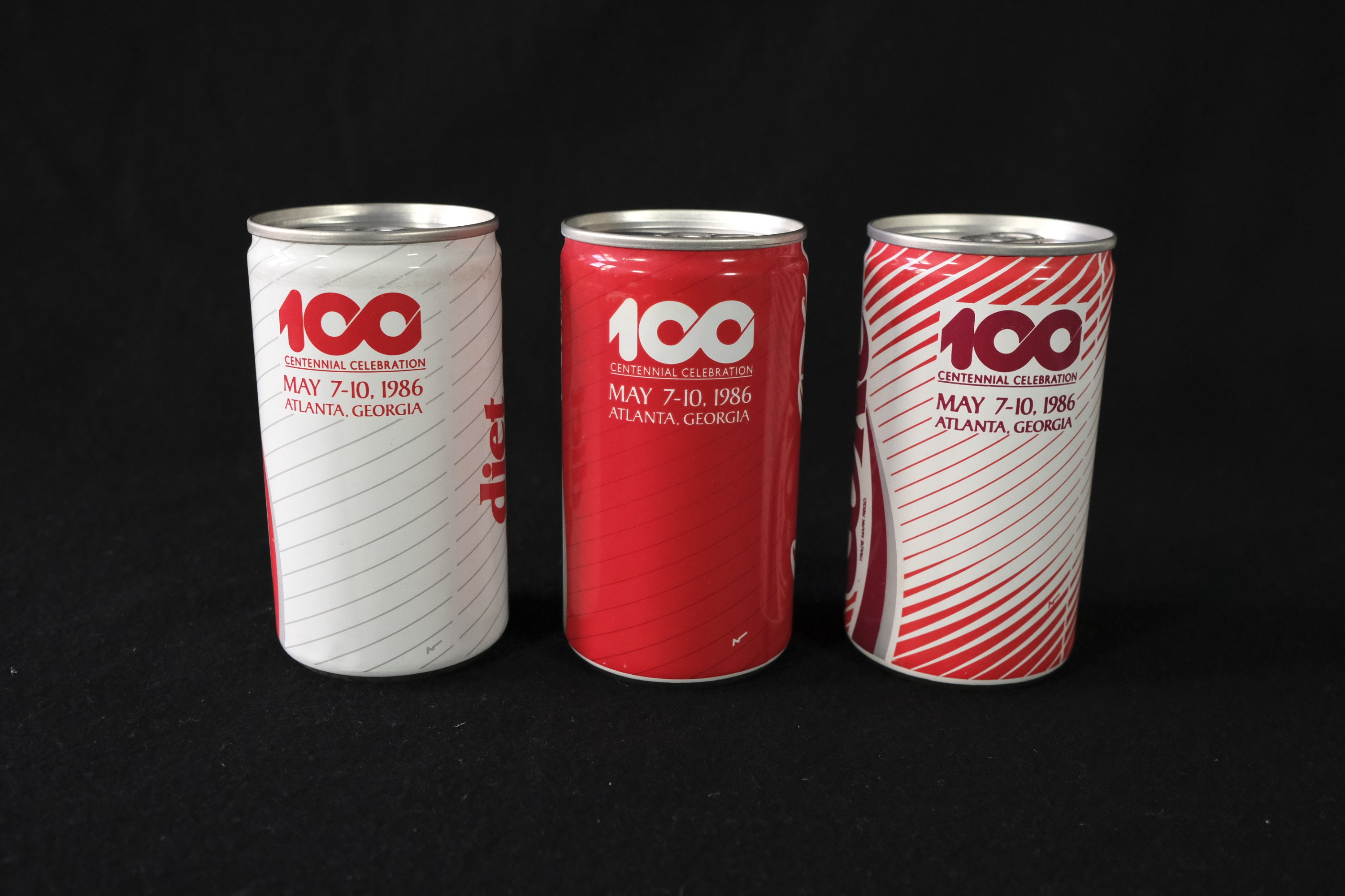 Set of 3 unopened empty Coca Cola cans / 1986 Atlanta Etsy