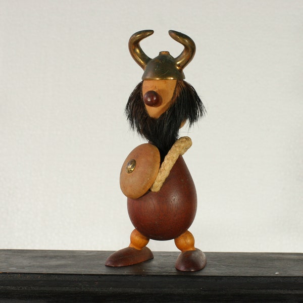 Viking décapsuleur scandinave en teck / designer Carl BENT, Danemark vintage / sculpture bois 1950 1960