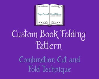 Modèle de pliage de livre personnalisé - Technique combinée de coupe et de pliage