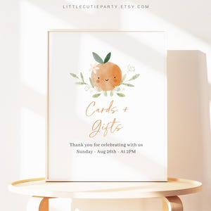 Editable Little Cutie Baby Shower Sign, Custom Sign Template for Baby Shower Party with Little Cutie Baby Shower Decorations LITTBS003