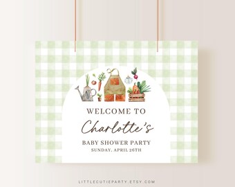 Editable Locally Grown Vinyl for Backdrop, Farmers Market Banner, Shower Sign for Locally Grown Baby Shower Decorations LCGBS001