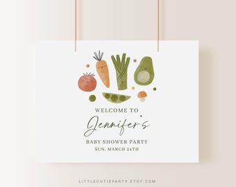 Editable A Little Sprout Baby Shower Backdrop, Little Sprout Baby Shower Banner, Shower Sign for Little Sprout Party Decorations LSPBS001