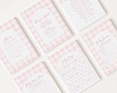 10 Editable Pink Gingham Baby Shower Games, Baby Girl Shower Games Bundle, Pink Baby Game Bundle Set Neutral Baby Shower Games PGHBS002