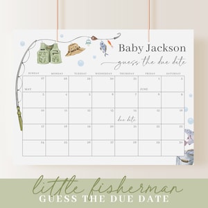 Editable A Little Fisherman Baby Shower Invitation Bundle, Fishing Baby Shower Invite Set with Game Bundle and Fisherman Decoration LFMBS001 image 6