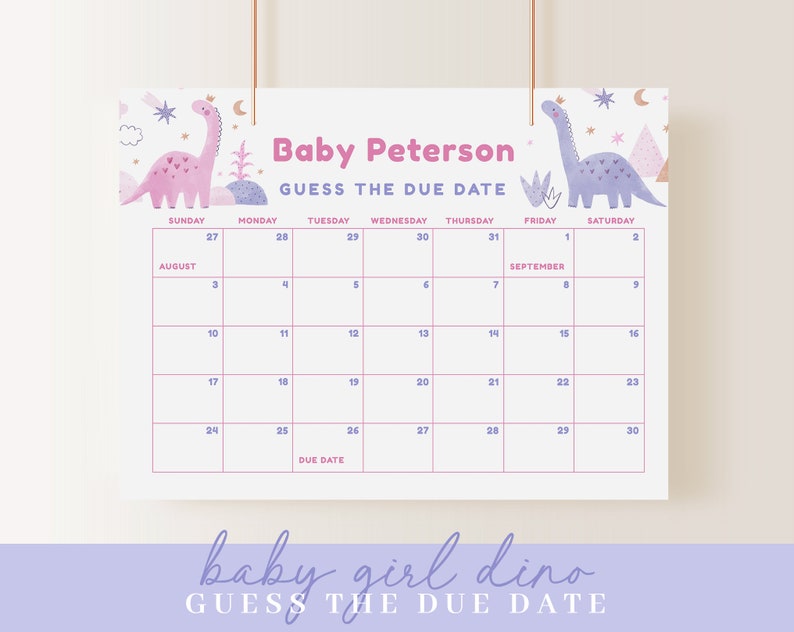 Editable Baby Girl Dinosaur Baby Shower Bundle, Pink Dinosaur Baby