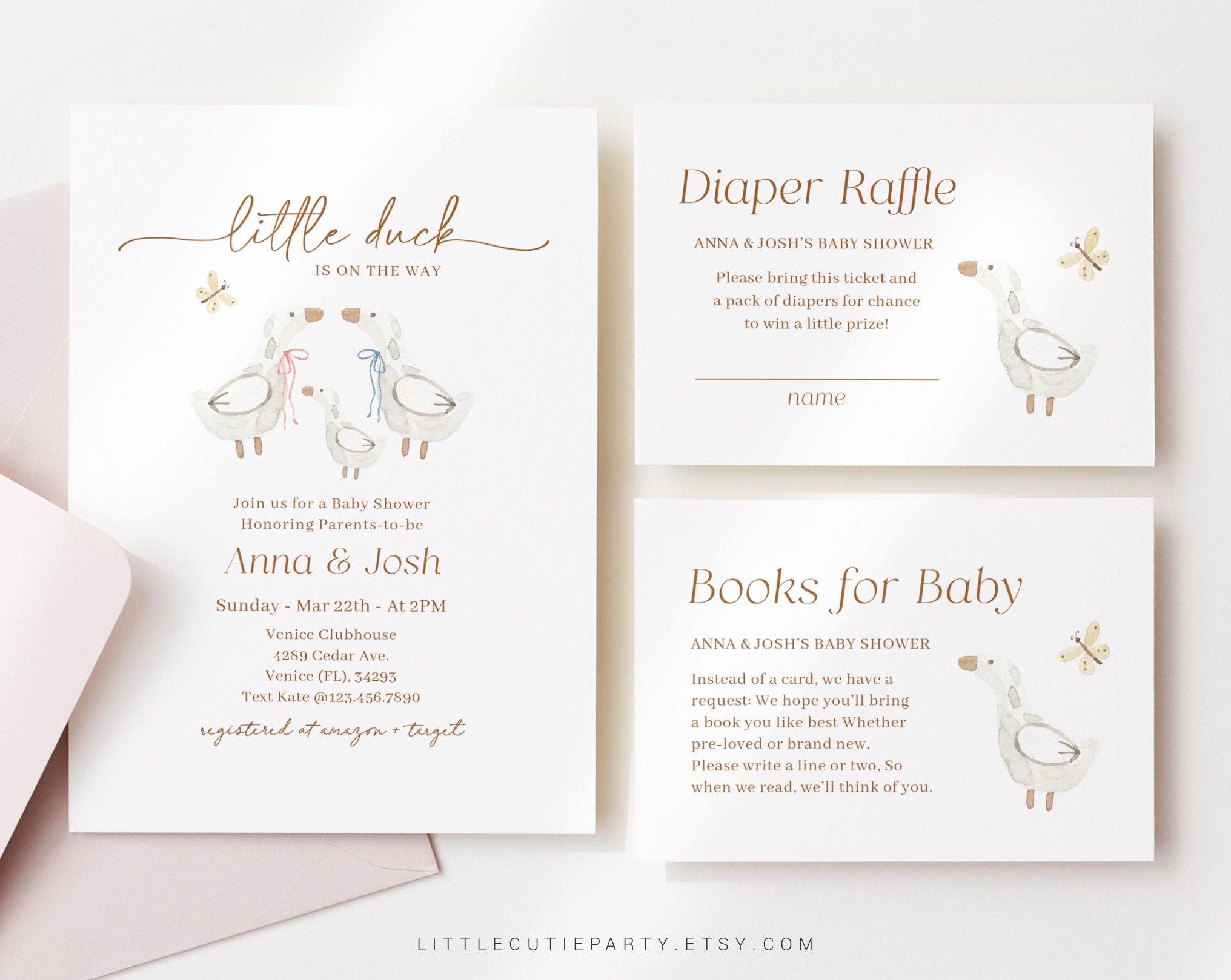 Editable Duck Baby Shower Invitation, Baby Shower Duck Invitations, Duck Baby Shower Invite Party DUCKBS002