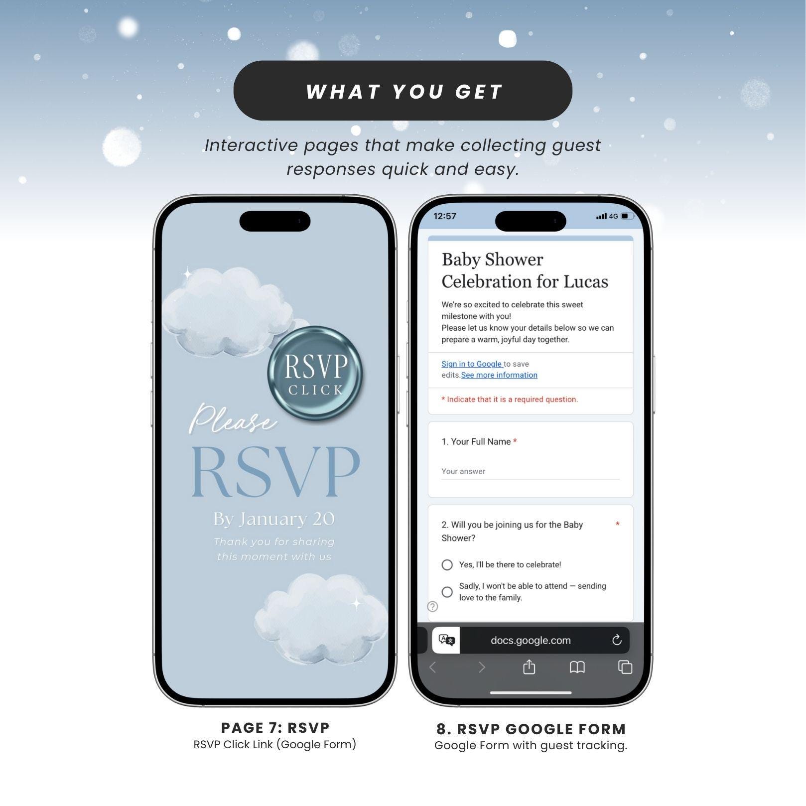 Cloud Nine Baby Shower Invitation, on Cloud 9 Baby Shower Invite, RSVP ...