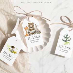 Editable Story Book Baby Shower Favor, Thank You Favor Tag, Thank you Tags, Gift Tag for Storybook Baby Shower Decorations STBBS001