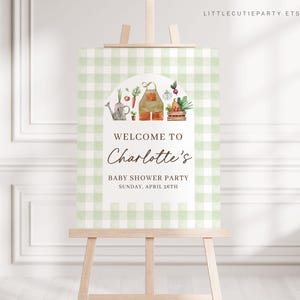 Editable Locally Grown Welcome Baby Shower Sign, Farmers Market Baby Shower Welcome Board, Sign, Locally Grown Welcome Template LCGBS001