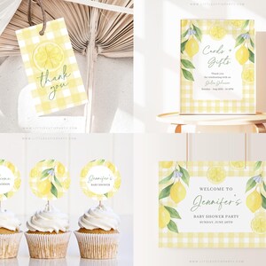 Redigerbart Mamas Main Squeeze Baby Shower-paket, Citron Baby Shower-paket med Main Squeeze Baby Shower-spel och dekor LMNBS003 bild 3