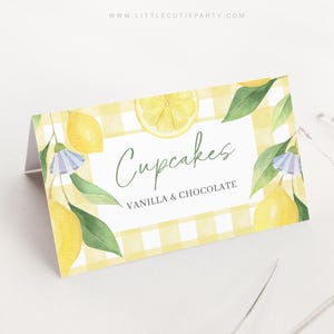 Editable Main Squeeze Baby Shower Food Labels, Food Tent cards, Folded Food Cards for Mamas Main Squeeze Baby Shower Party Decor LMNBS003