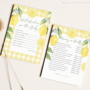 Redigerbart Mamas Main Squeeze Baby Shower-paket, Citron Baby Shower-paket med Main Squeeze Baby Shower-spel och dekor LMNBS003 bild 8