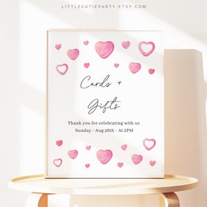 Editable A Little Sweetheart Baby Shower Sign, Heart Sign Template, Custom Sign Valentine Baby Shower Decorations SWHBS001