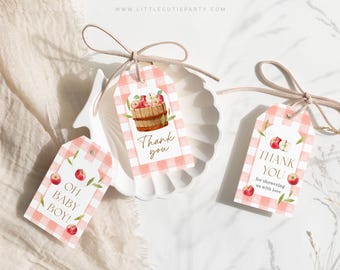 Etiqueta editable de recuerdo para baby shower "La Niña de Nuestros Ojos", etiqueta de agradecimiento, etiquetas de agradecimiento, etiquetas de recuerdo de otoño, decoración de fiesta APPBS001
