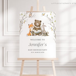 Editable Storybook Baby Shower Welcome Sign, Story Book Baby Shower Sign, Welcome Board, Welcome Template Shower Decoration STBBS001