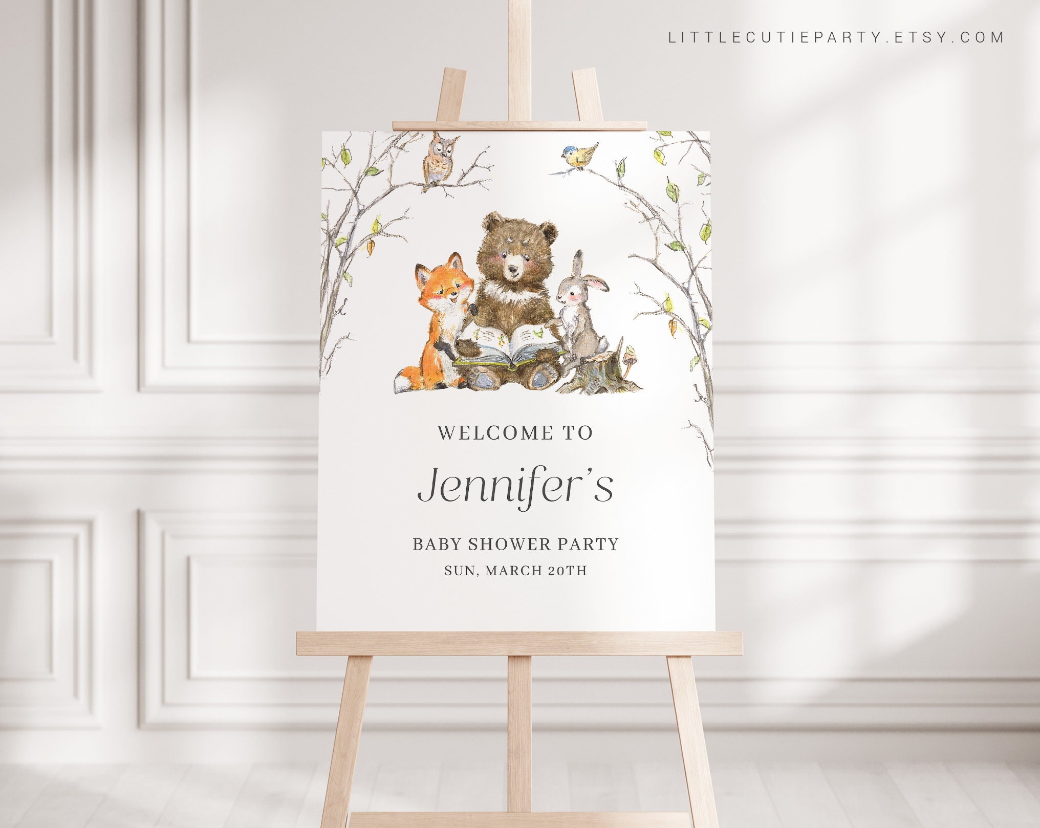 Editable Storybook Baby Shower Welcome Sign, Story Book Baby Shower Sign, Welcome Board, Welcome Template Shower Decoration STBBS001