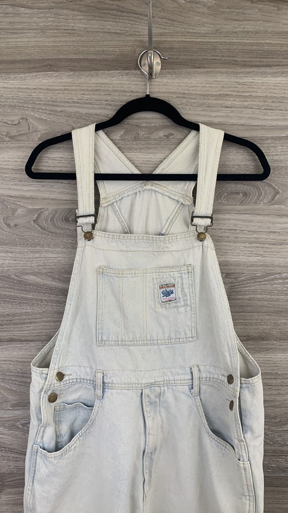 Vintage Anchor Blue faded light blue overalls cov… - image 2