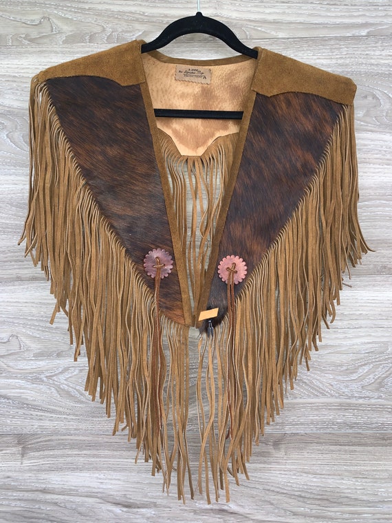 Vintage S. Hyde suede fringe western vest