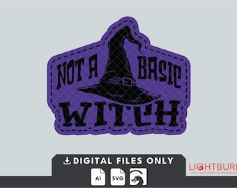 Basic Witch - Digital File for Laser Engraving - Lightburn File Included