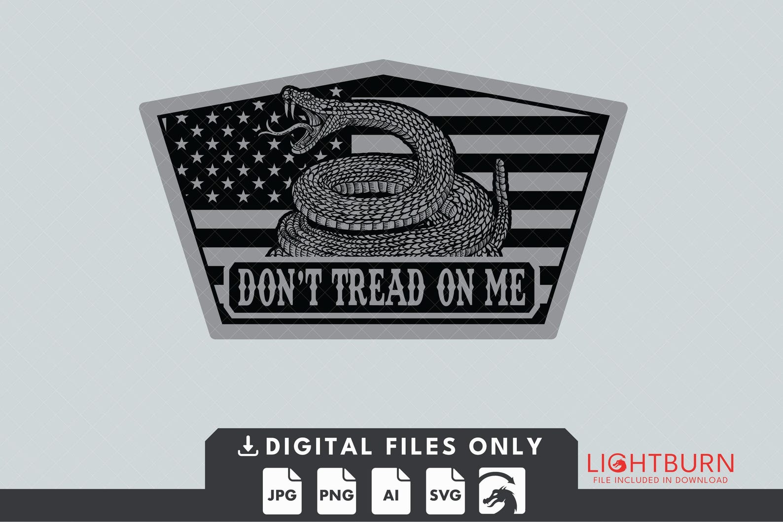 Dont Tread on Me - Digital File for Laser Engraving - Lightburn File ...