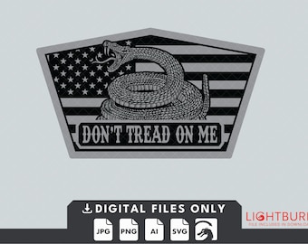Dont Tread On Me - Digital File for Laser Engraving - Lightburn File Included