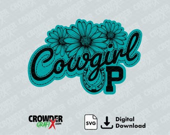 Cowgirl Up v2 Patch Design - SVG File