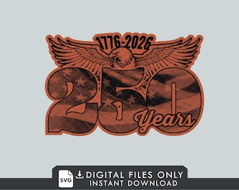 250 Years Eagle - Digital File for Laser Engraving
