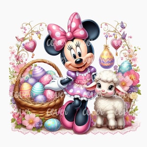 PNG Minnie Mouse påskdesign