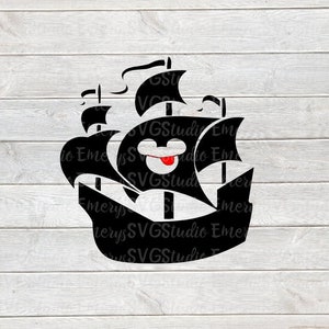 SVG DXF File for Mickey Pirate Ship