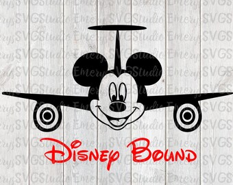 Download SVG DXF File for Airplane Mickey Disney Bound | Etsy