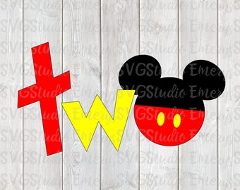 SVG File for Birthday Mickey Two