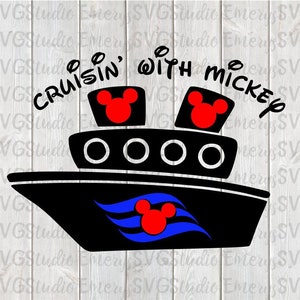 SVG DXF File for Cruisin&#39; With Mickey Cruise Ship