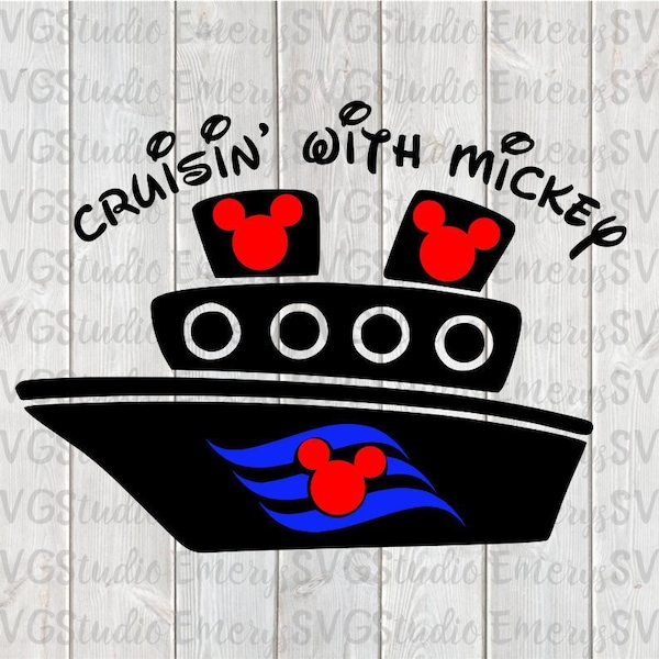 SVG DXF File for Cruisin' With Mickey Cruise Ship