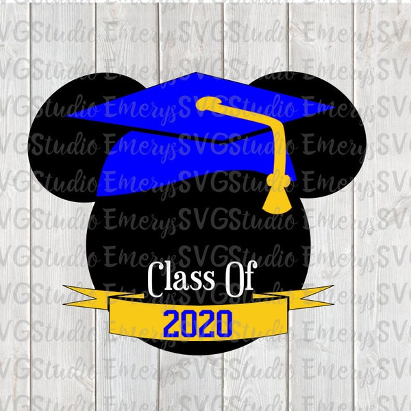 SVG DXF File for Graduation Mickey - Class of 2020