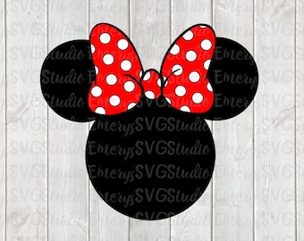 SVG PNG PDF Dxf Dateien für die Minnie gepunktete Schleife