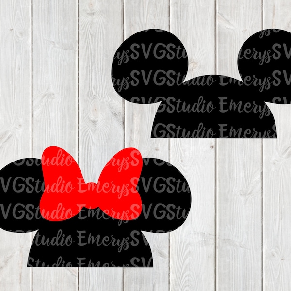 SVG DXF JPEG Pdf File for Mickey and Minnie Hat