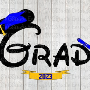SVG DXF File for Graduation Mickey 2023