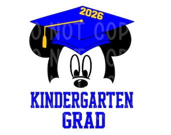 SVG PNG PDF Kindergarten Graduation Mickey 2026