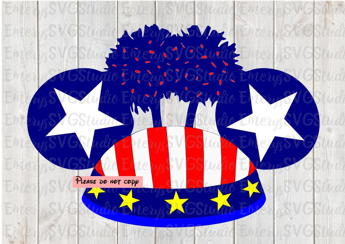 Download Svg Dxf File For Mickey Minnie Mouse 4th Of July Patriotic Etsy