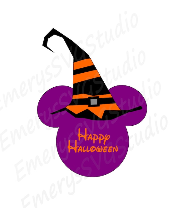 SVG File for Halloween Witch Hat Mickey 