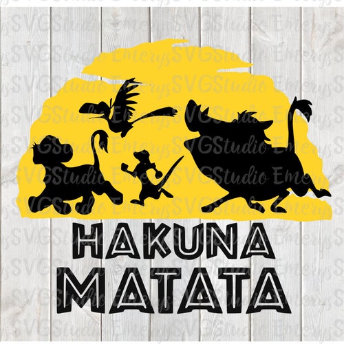 SVG DXF PNG File for Lion King Hakuna Matata No Worries - Etsy