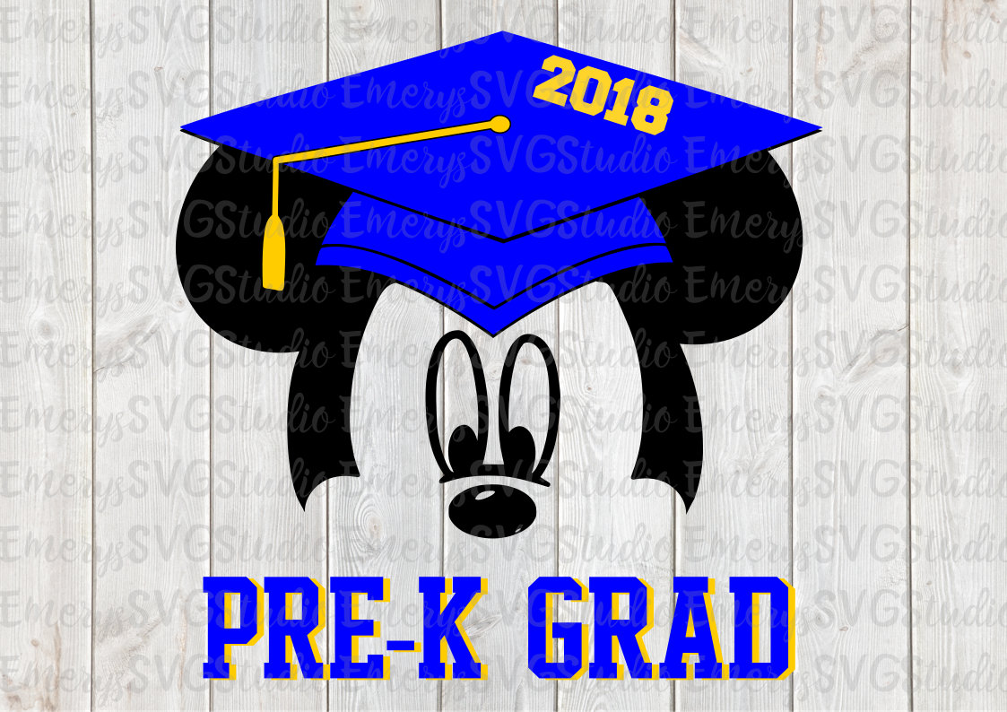 Download SVG DXF File for Pre-K Graduation Mickey 2018 | Etsy