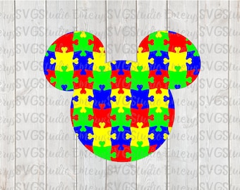 SVG PNG PDF Dxf File for Mickey Jigsaw Puzzle