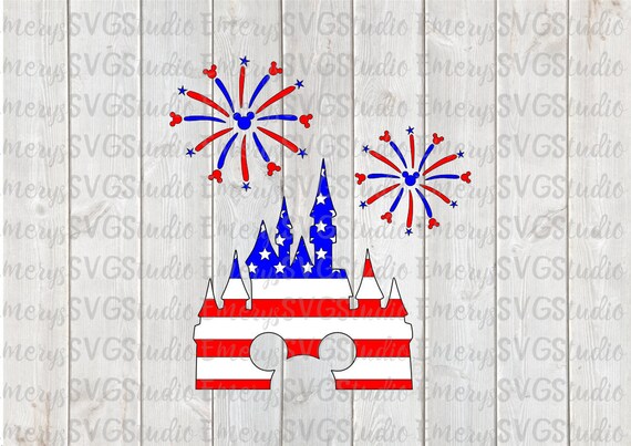 Download Svg Dxf File For Disney Castle 4th Of July Independence Day Etsy