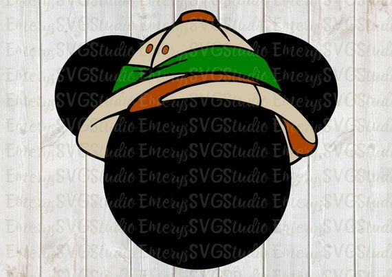 SVG PNG DXF Pdf File for Safari Hat Mickey