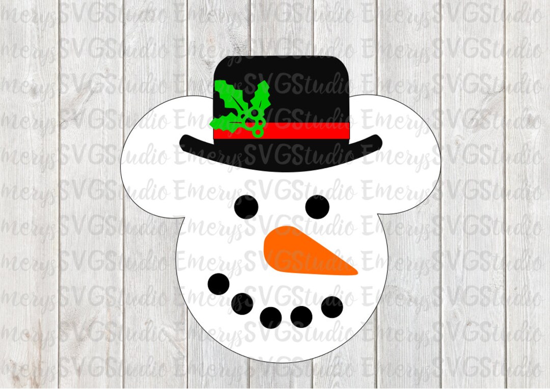 SVG File for Snowman Mickey - Etsy