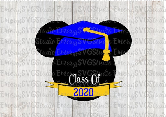 Download Svg Dxf File For Graduation Mickey Class Of 2020 Etsy