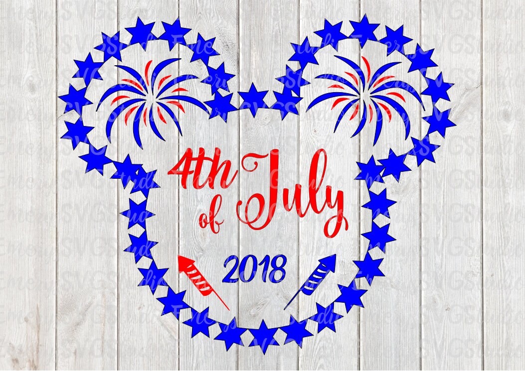 Download SVG DXF File for Mickey Mouse 4th of July Patriotic ...